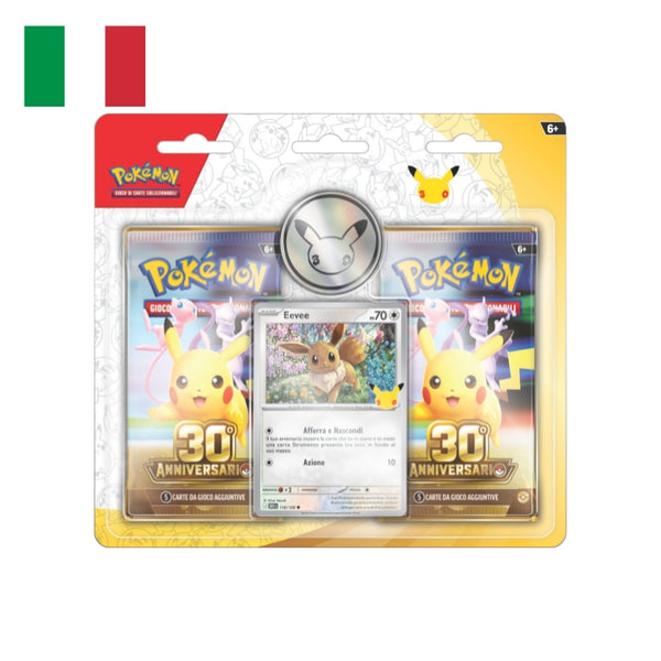 Pokemon 30° Anniversario - Blister da 2 buste + carta Eevee (ITA)