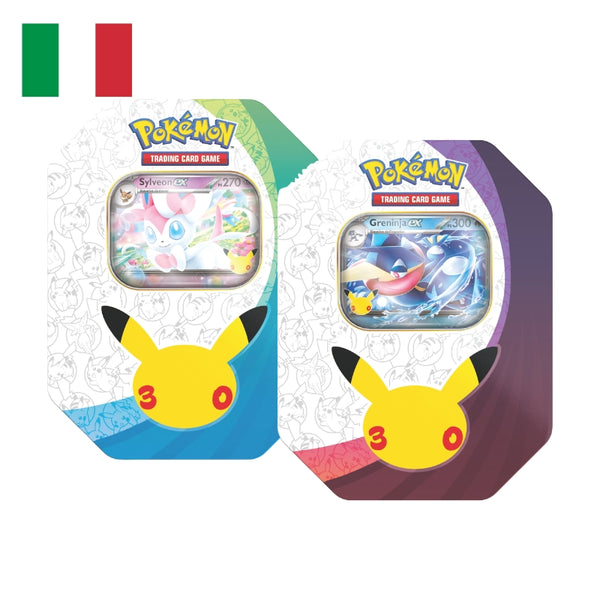Pokemon 30° Anniversario - Tin da collezione Sylveon-ex / Greninja-ex (ITA)